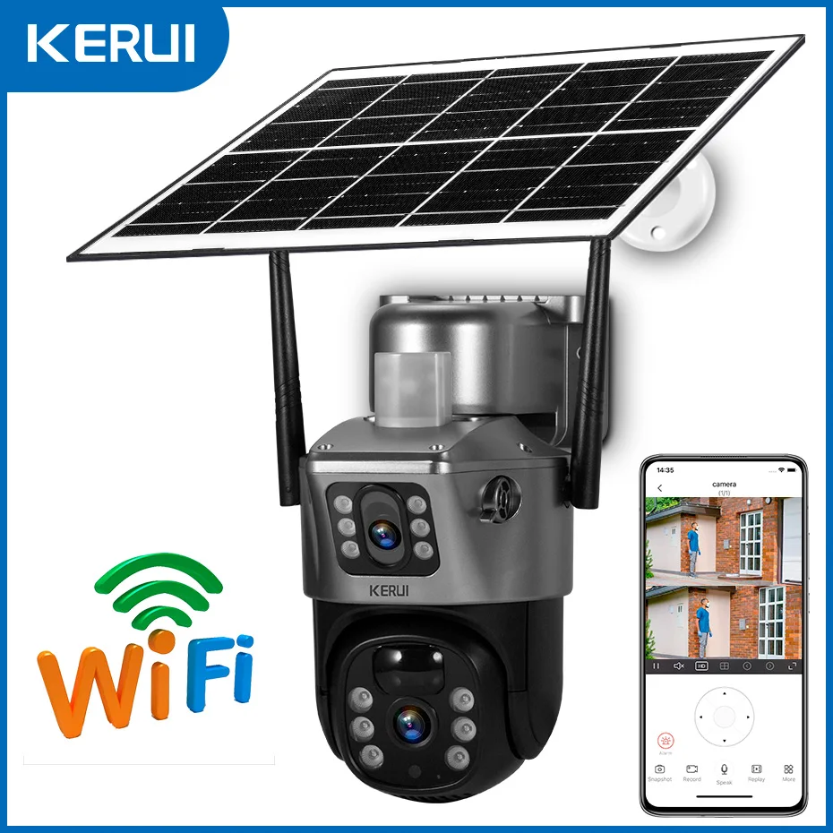 2K 4G SIM WIFI Solar Panel Dual Lens Camera Home Security CCTV Video Surveillance - Image 7