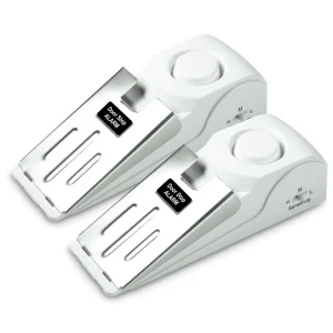 2pcs Door Stop Alarm with 120dB Siren Portable Door Stopper