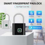 Smart Door Fingerprint Padlock USB Rechargeable Mini Size Finger Touch Lock