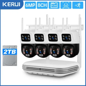 HD 8CH Wireless NVR Security WIFI IP Dual Lens System