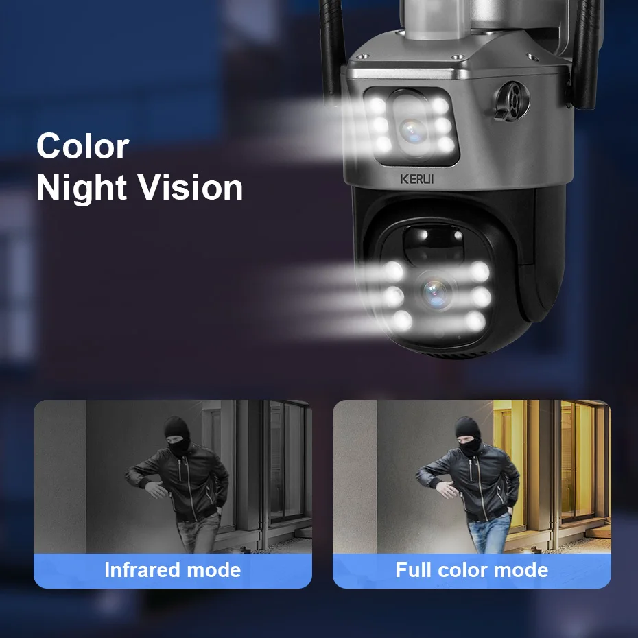 2K 4G SIM WIFI Solar Panel Dual Lens Camera Home Security CCTV Video Surveillance - Image 4