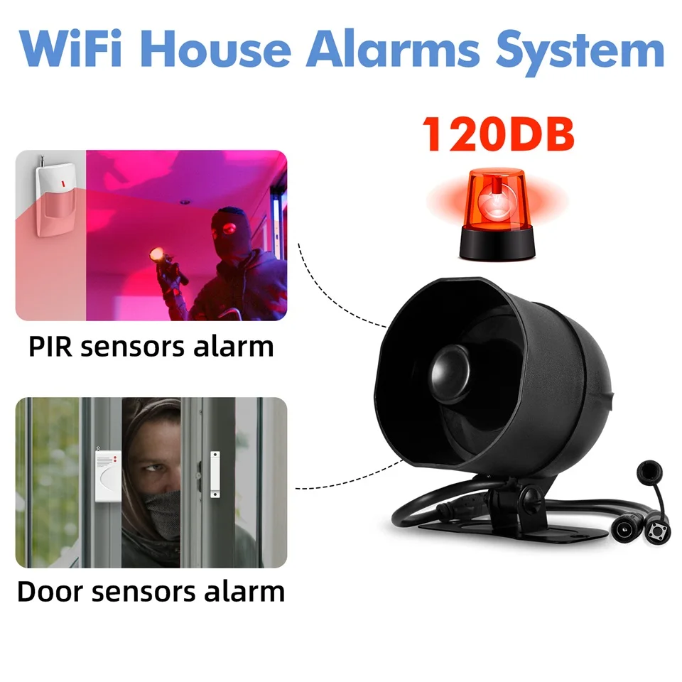 WiFi Loudly Speaker Alarm System 120db Siren Alarm - Image 3