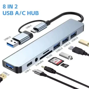 Type C HUB USB HUB USB 3.0 USB 2.0 TF / SD 5 Port Multi Splitter